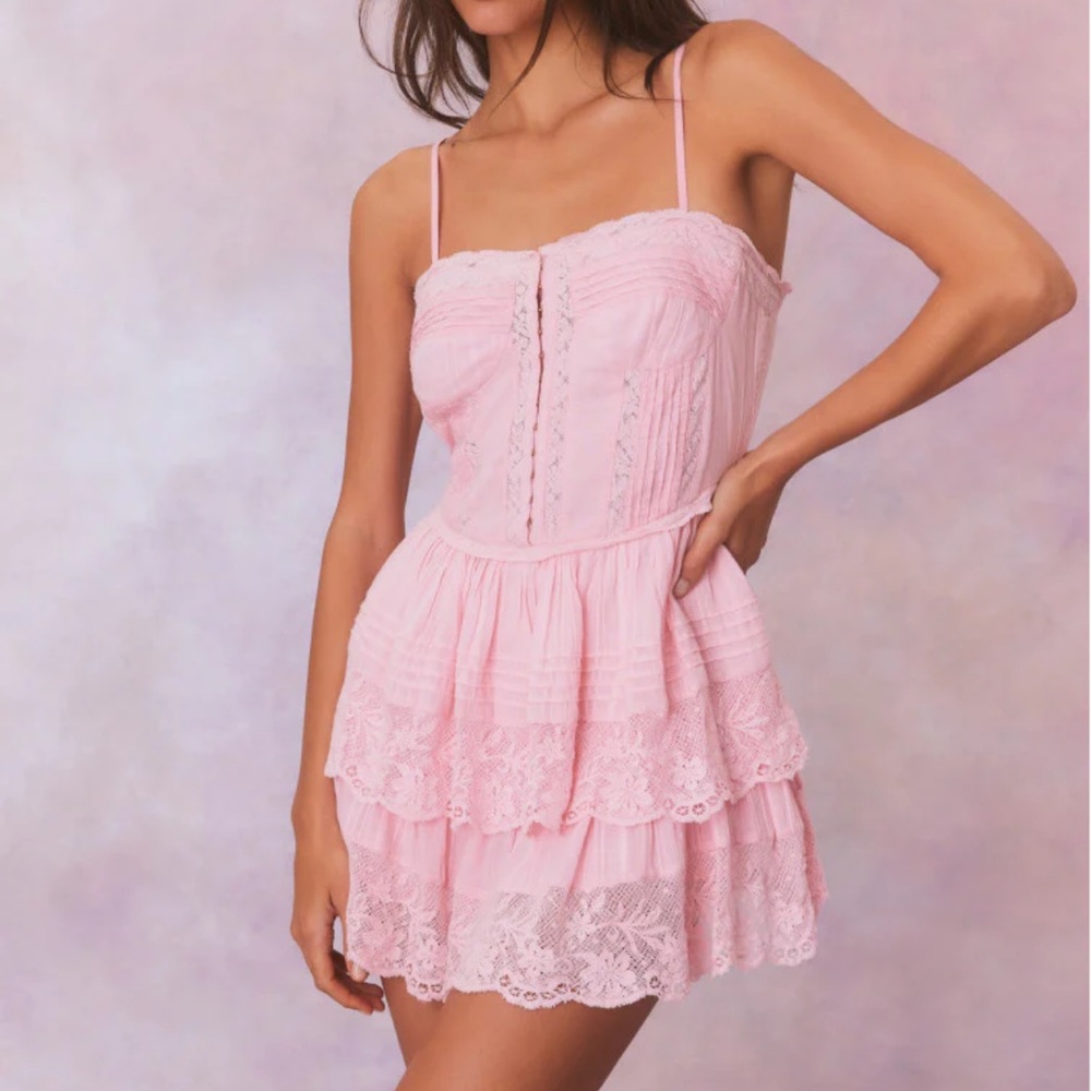 Loveshackfancy Nerida Bustier Mini Dress Size 0 NWT